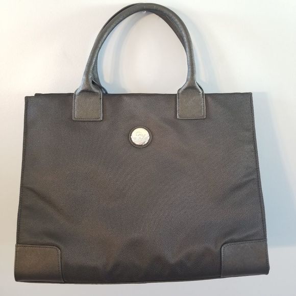 Joy Mangano Large black canvas tote - Picture 1 of 11